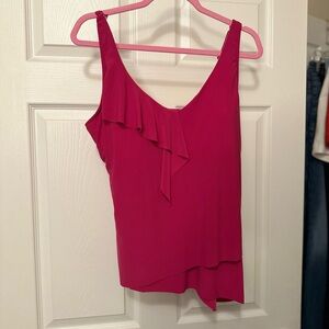 Magicsuit Raspberry Ruffle Tank Top